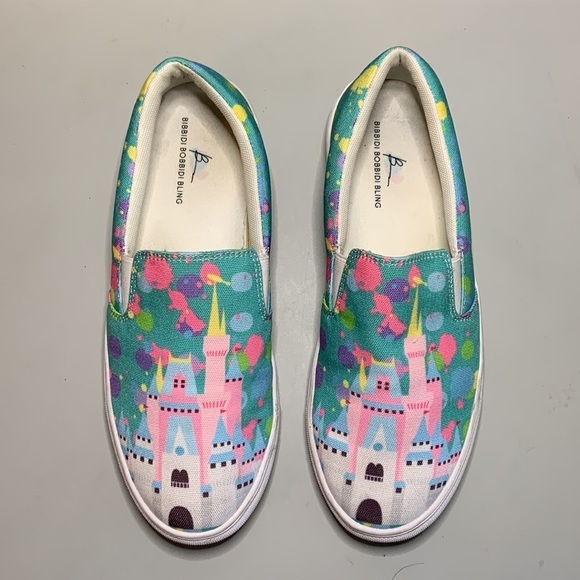 Bibbidi Bobbidi Bling Princess Castle slip on shoes. Women size 9 - Picture 2 of 8